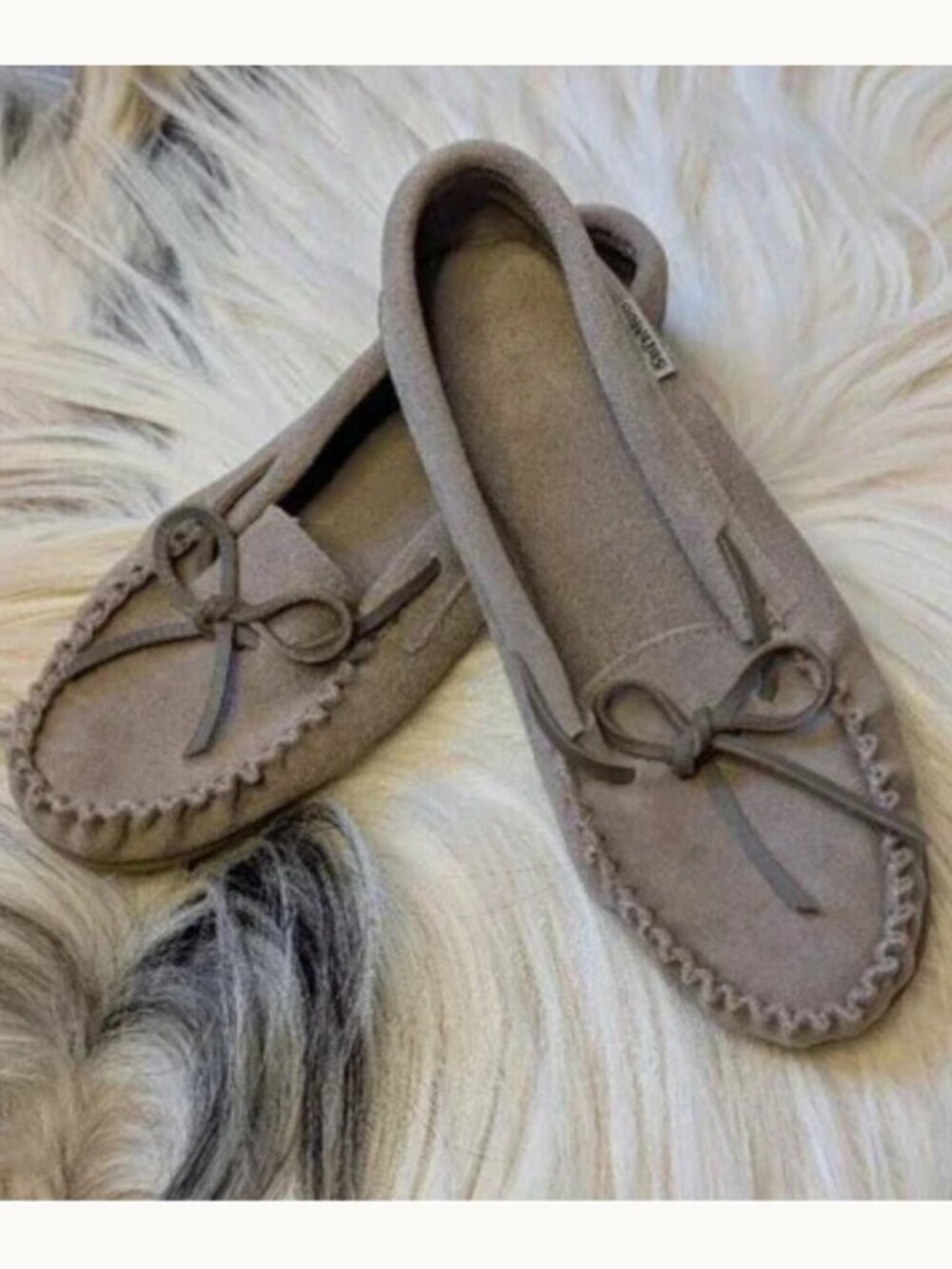 NWOT SoftMoc Natasha Suede Moccasin Slippers | Indoor/Outdoor | Tan | Size 8